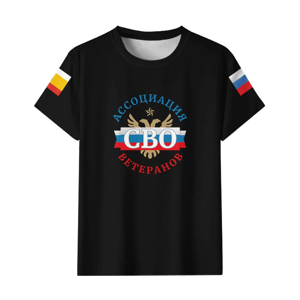 Casual Men's T-Shirt Gradient Printed Short Sleeve T-Shirt For Men 3d Text Pattern Tees Top Fashion Street Design Men's Clothing