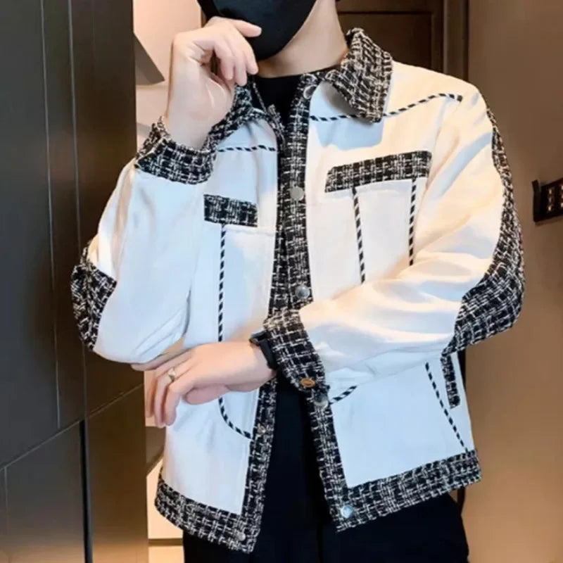 Men's Jackets Black Male Coats Winter Sales Of Splicing Deals New In High Quality Cheap Sale Trendy Korean Reviews Many Stylish