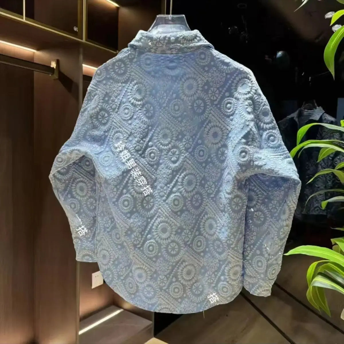 Fashion New Style Jacquard Shirt Jacket for Men Long-sleeved Casual and Versatile Loose Sunscreen