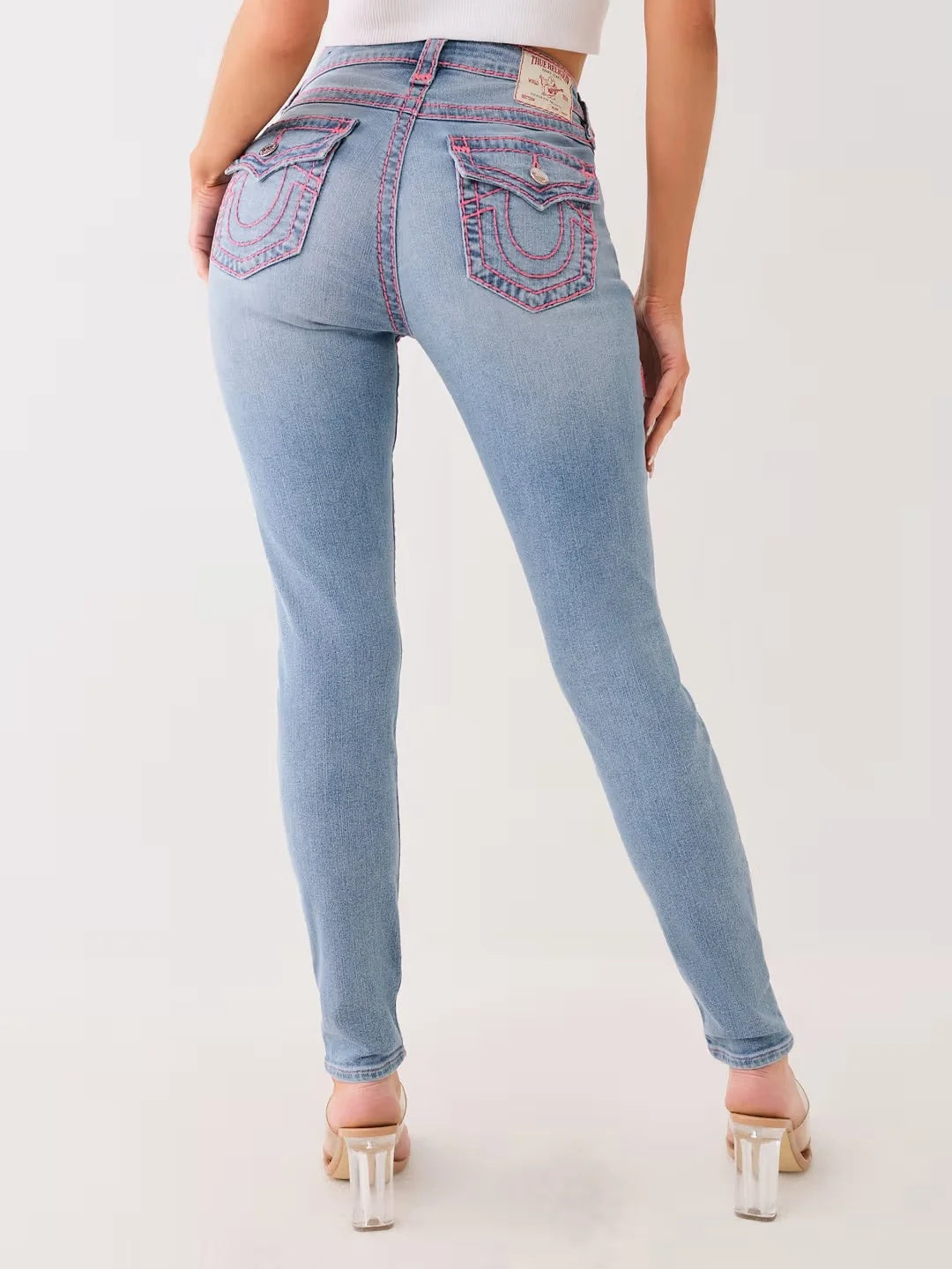 Jennie Mid Rise Super T Skinny Jean Embroidery Women Jeans High Street Sexy High Waisted Jeans Woman Casual Tight Washed Pants